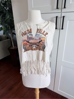 Recycled Threads Nashville Music Festival Fringe Graphic Muscle Tank XL
